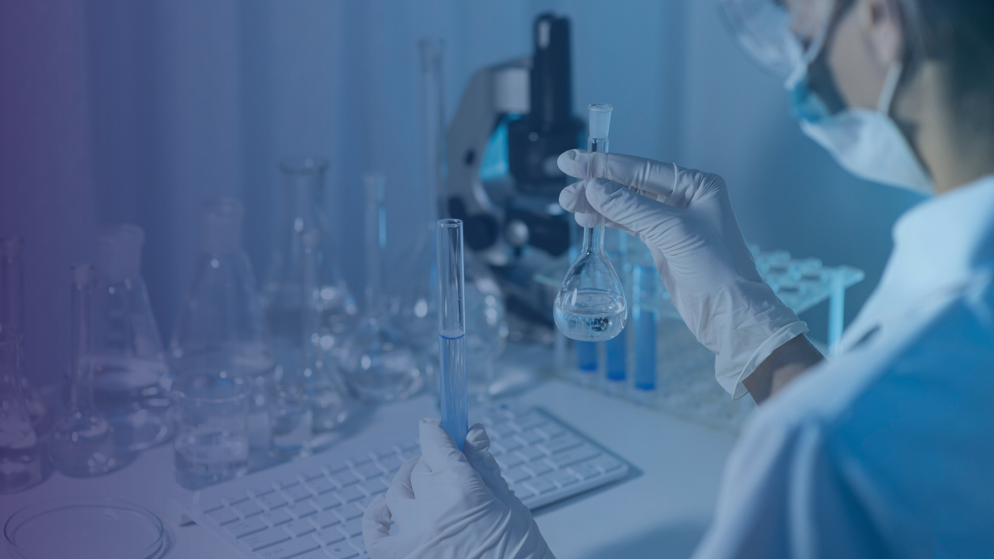 Scientist conducting research in a modern life sciences laboratory